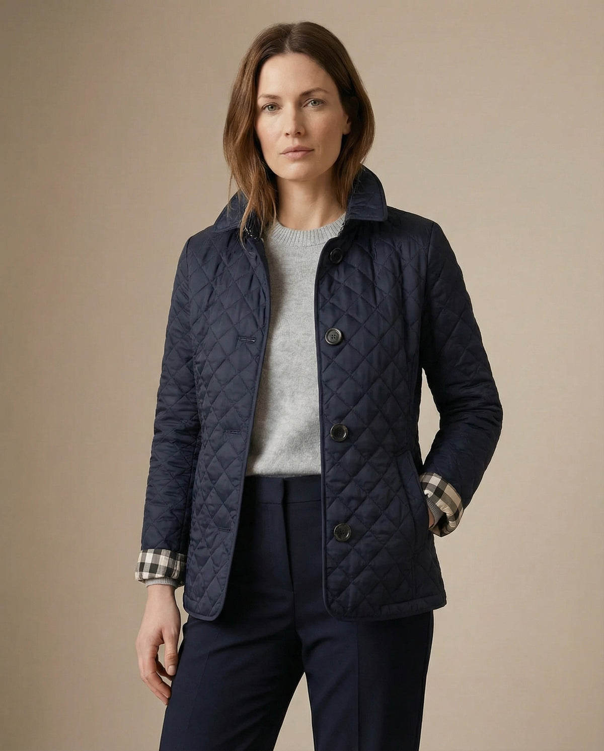 Quilted Button Up Jacket
