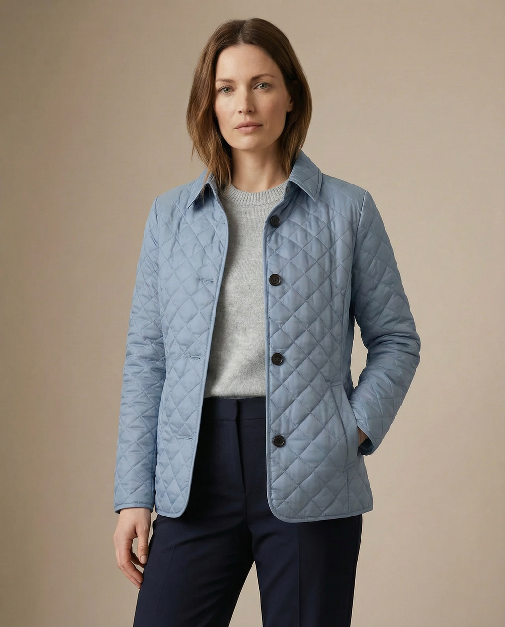 Quilted Button Up Jacket