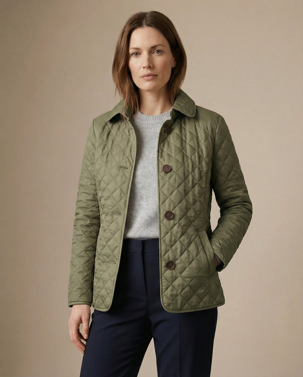 Quilted Button Up Jacket