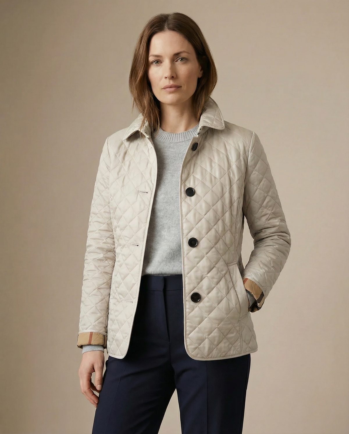 Quilted Button Up Jacket