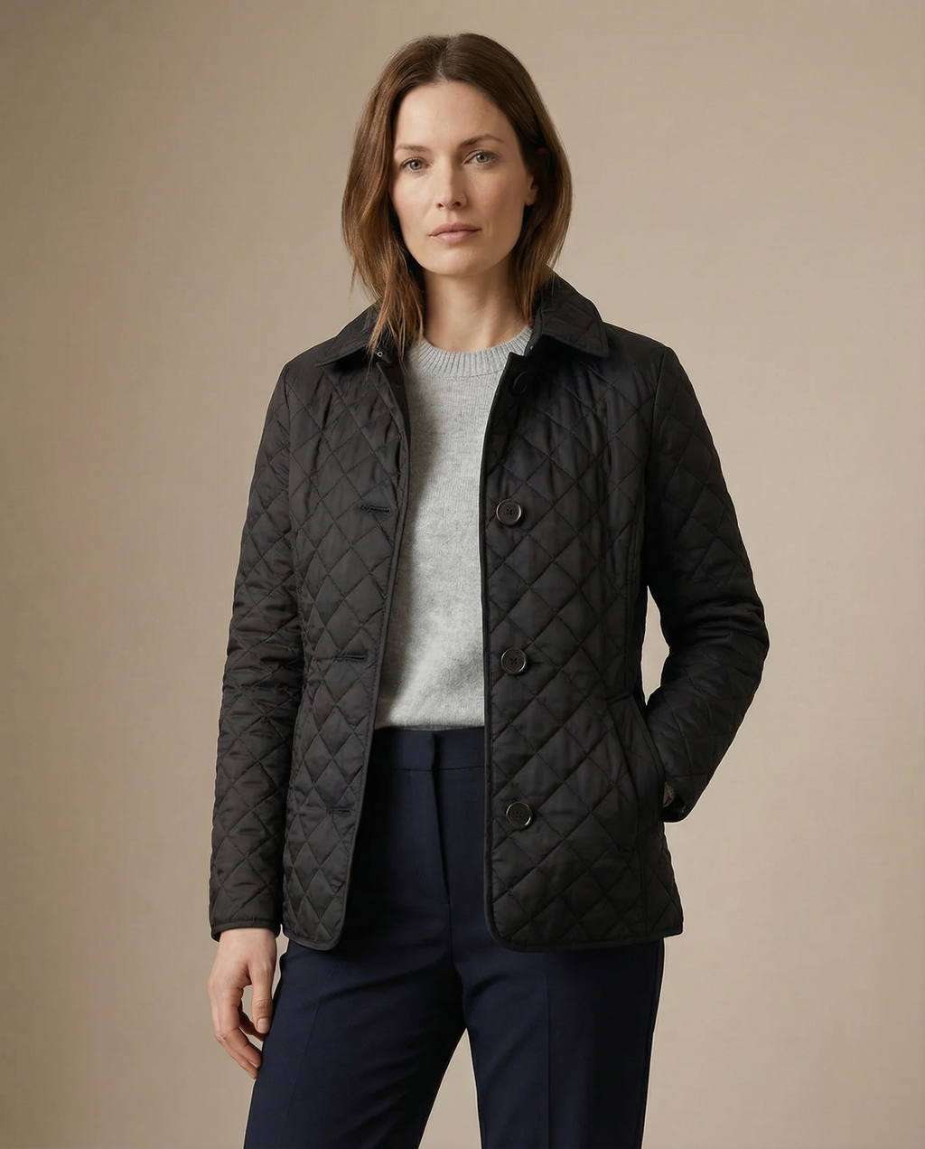 Quilted Button Up Jacket