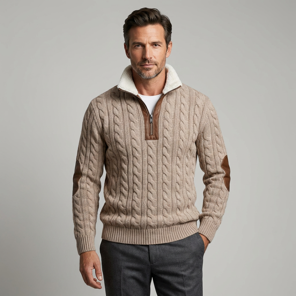 Marco | Quality Jumper With Lined High Collar