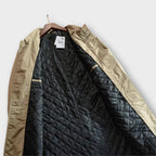 Men's Water-Resistant Quilted Trench Coat