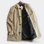 Men's Water-Resistant Quilted Trench Coat