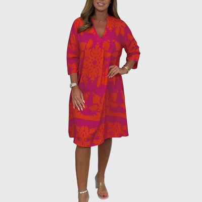 Ayse - Elegant Printed Midi Dress