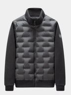 Men's Fleece-Trim Quilted Down Jacket