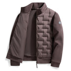 Men's Fleece-Trim Quilted Down Jacket