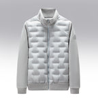 Men's Fleece-Trim Quilted Down Jacket