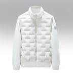 Men's Fleece-Trim Quilted Down Jacket