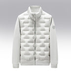 Men's Fleece-Trim Quilted Down Jacket