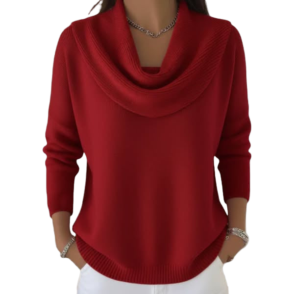 Amelia Cowl-Neck Knit Top