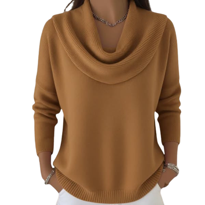 Amelia Cowl-Neck Knit Top