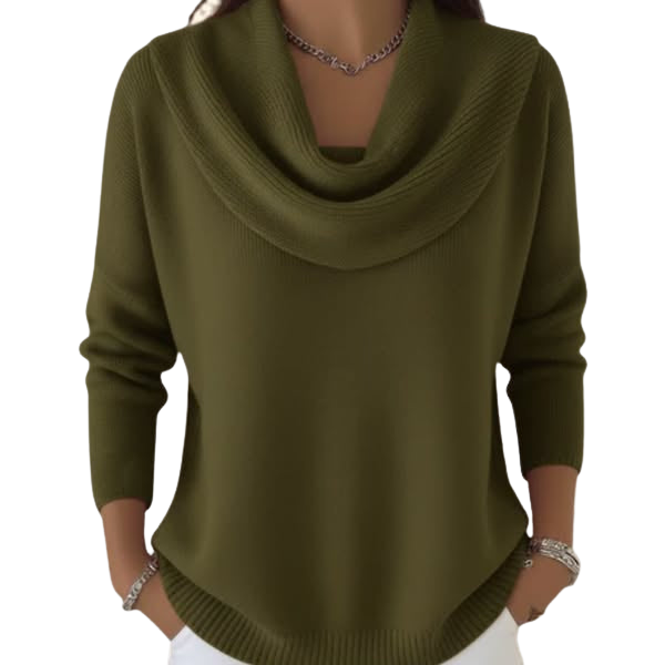 Amelia Cowl-Neck Knit Top