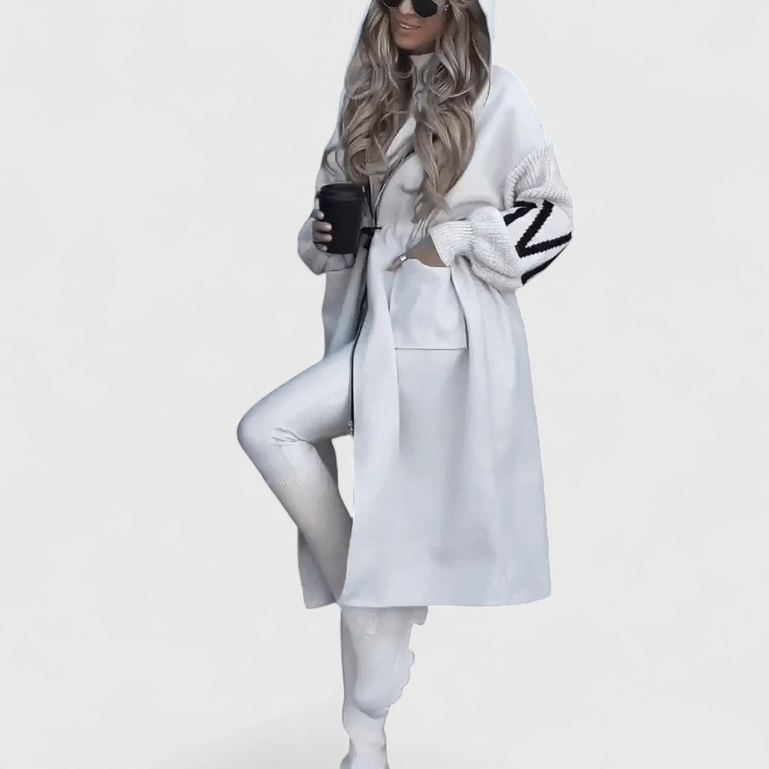 Rosana - Elegant Hooded Cardigan