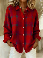 Camille™ | Retro Plaid Sweater – Timeless Appeal