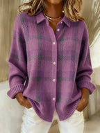 Camille™ | Retro Plaid Sweater – Timeless Appeal